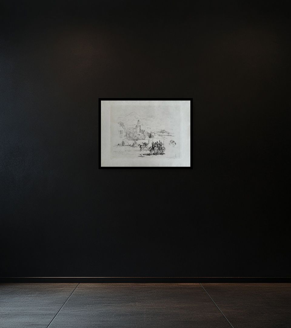 Print Rome and cadaques on dark wall