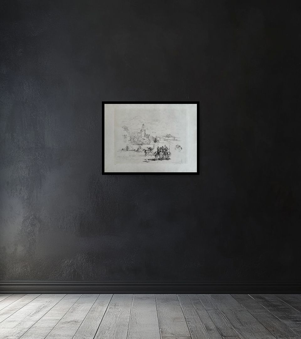 Print Rome and cadaques on dark wall