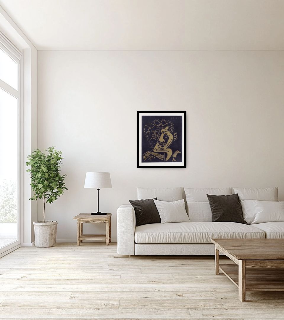 Print Le Danseur in light living room