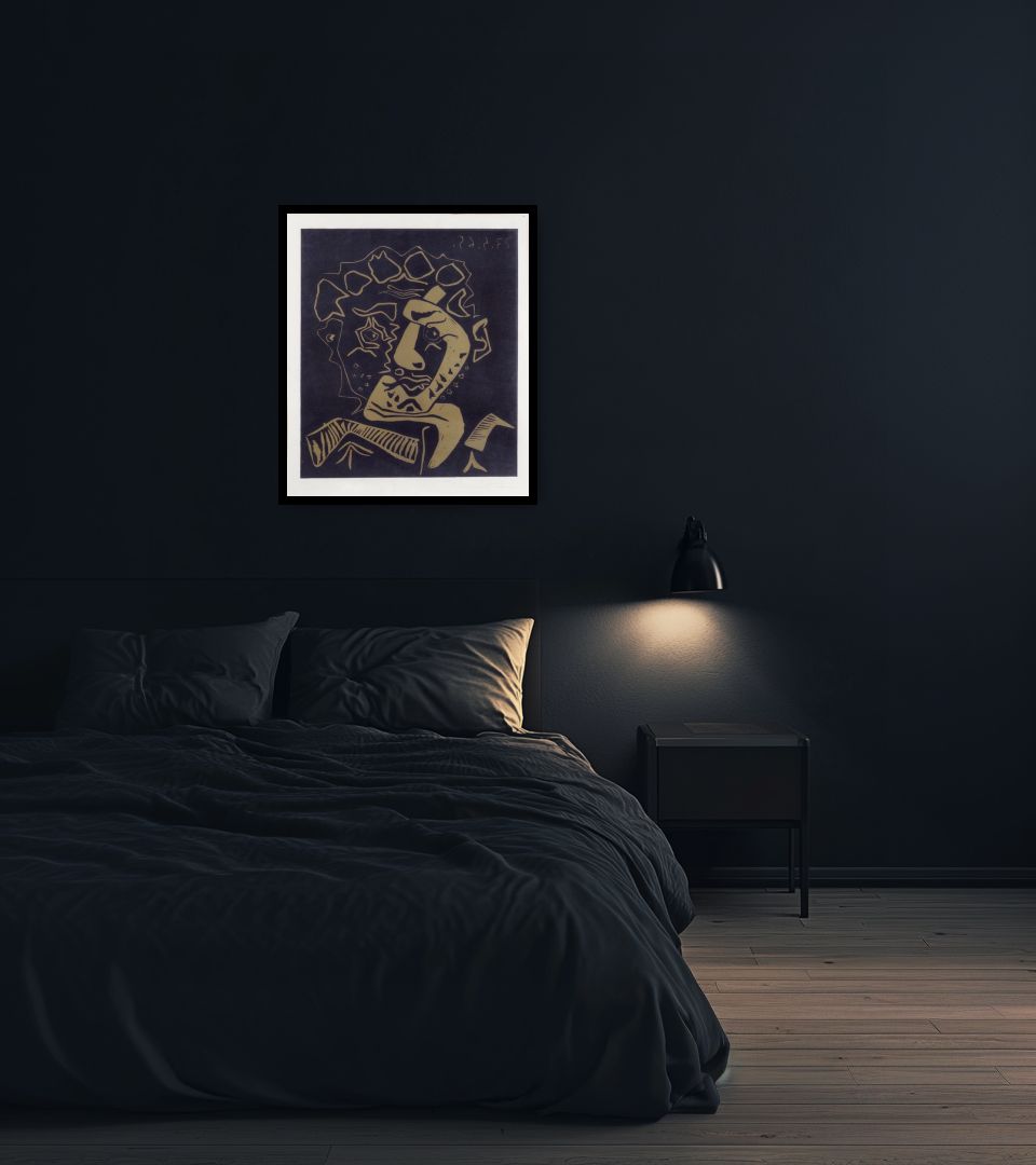 Print Le Danseur in dark bedroom