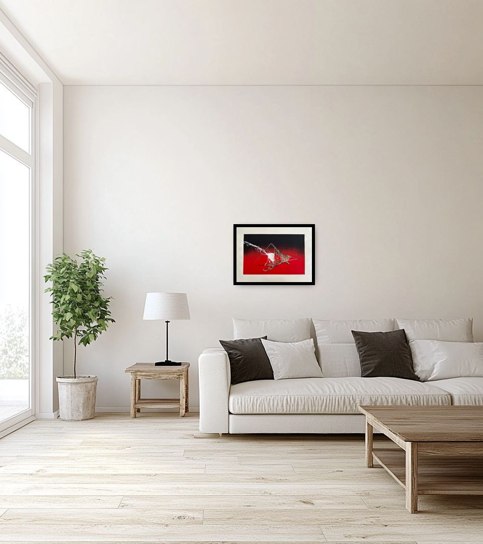 Print Senza Titolo in light living room