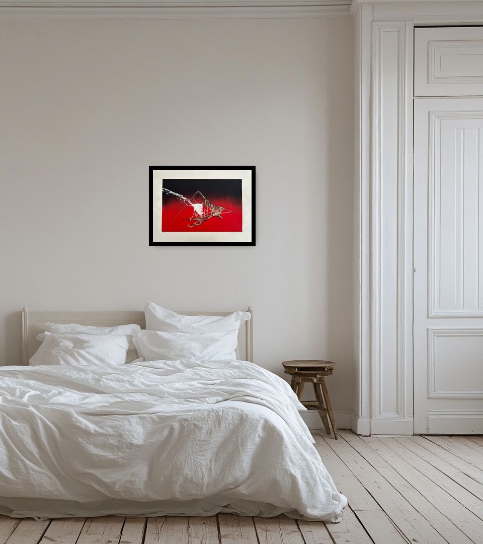 Print Senza Titolo in light bedroom