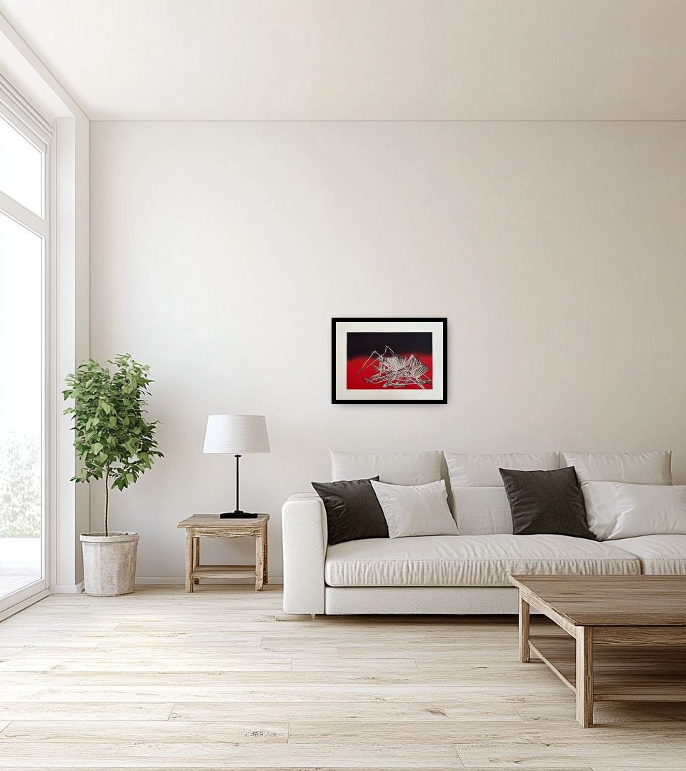 Print Senza Titolo in light living room