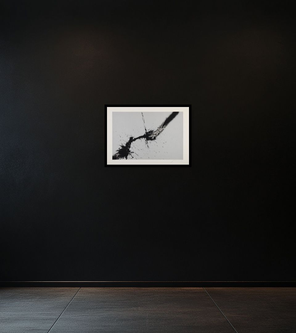 Print Senza Titolo on dark wall
