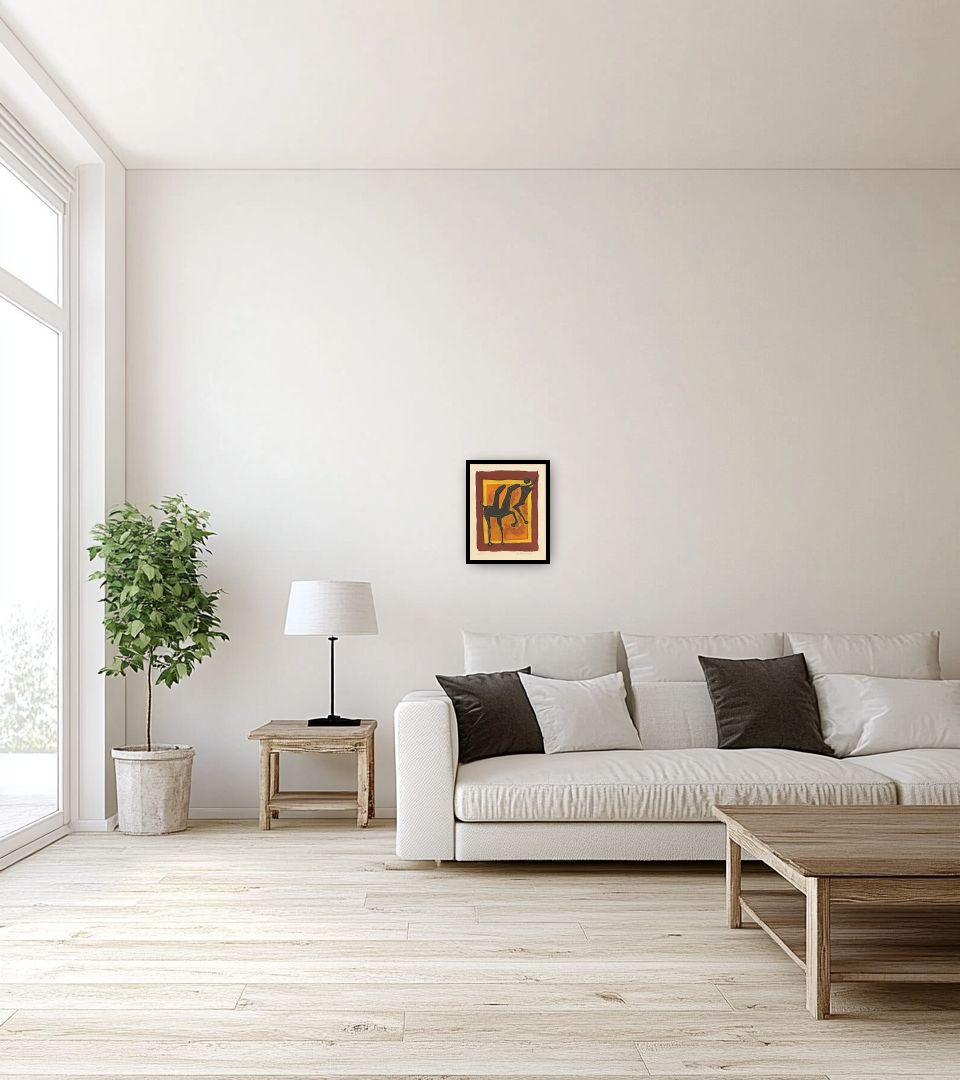 Print Giocoliere in light living room