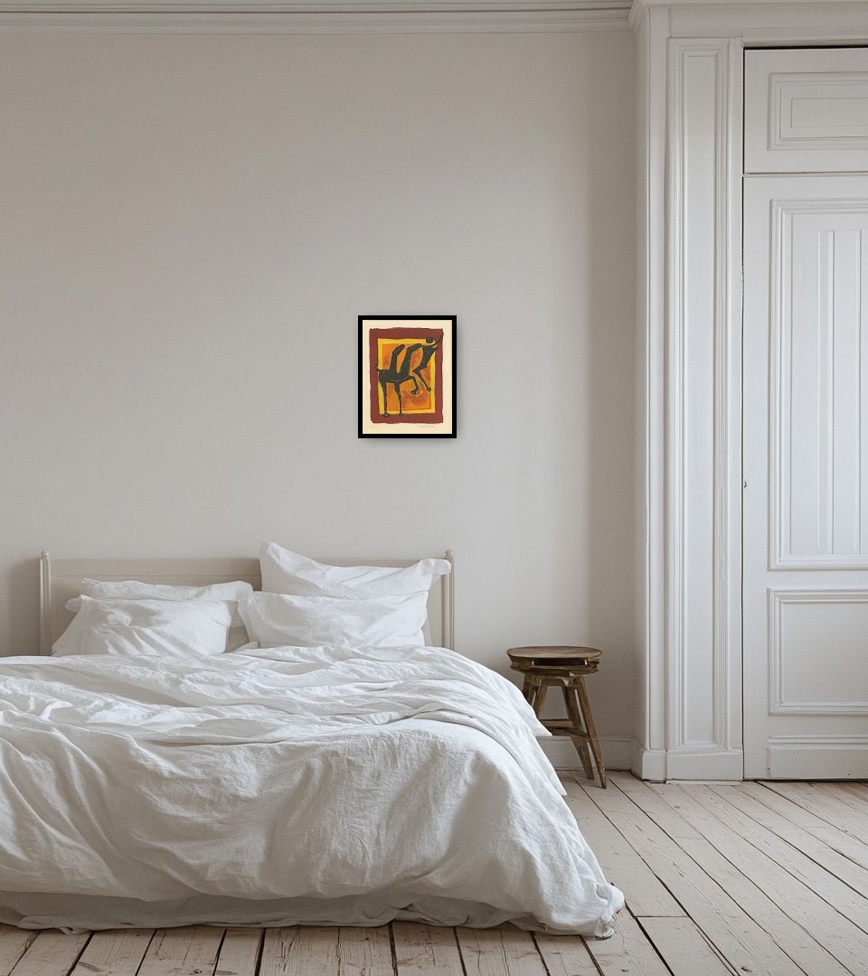 Print Giocoliere in light bedroom