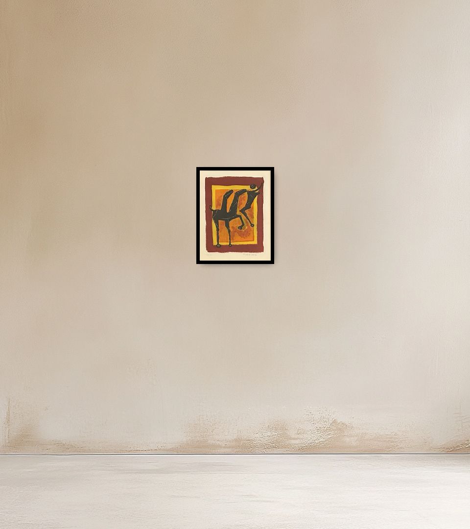 Print Giocoliere on warm wall