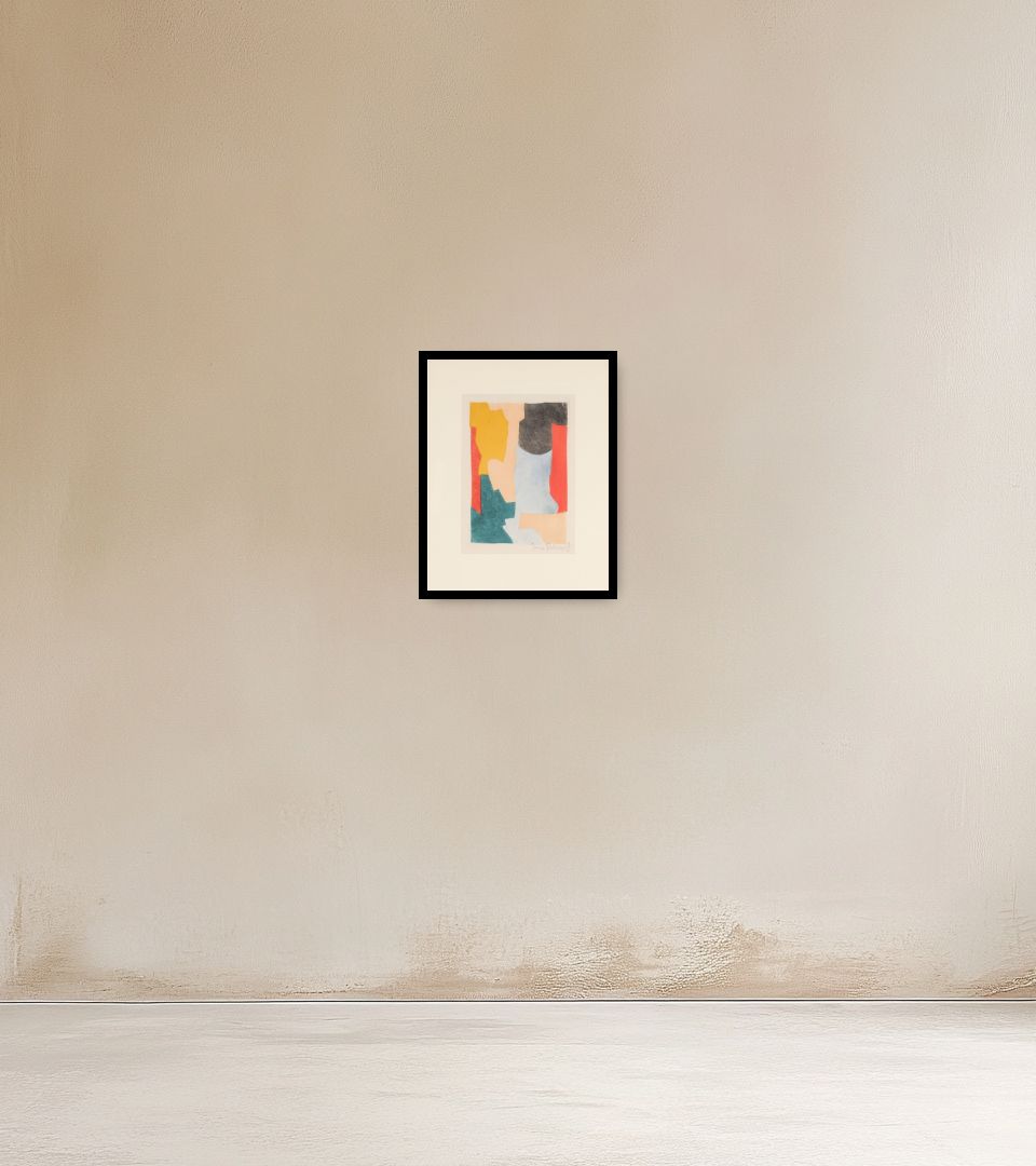 Print Abstract Composition on warm wall