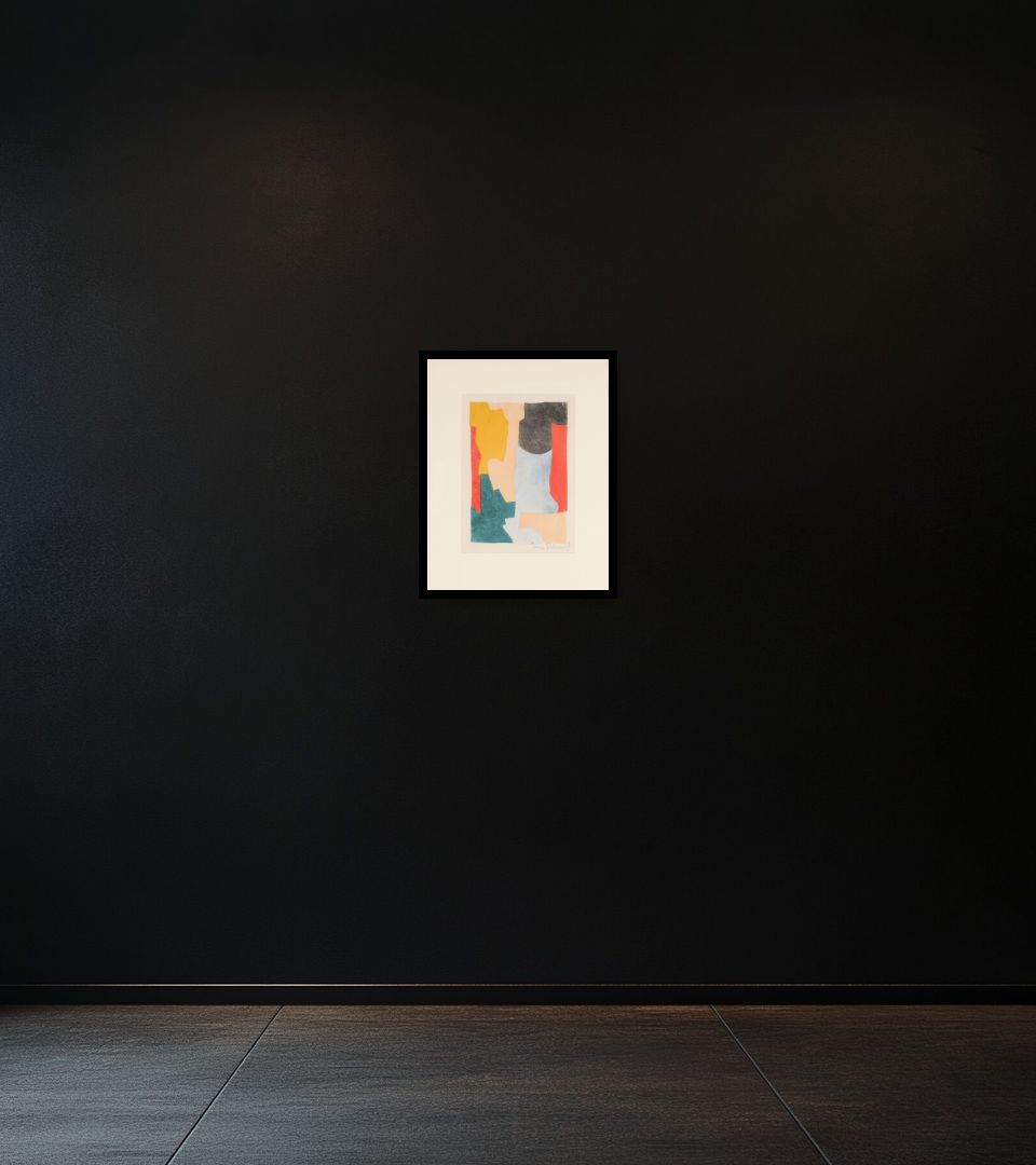 Print Abstract Composition on dark wall
