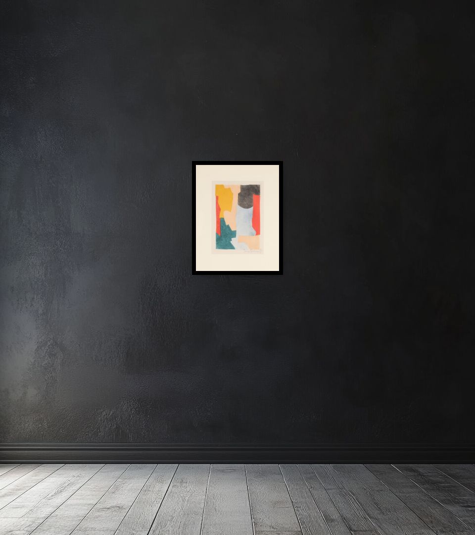 Print Abstract Composition on dark wall
