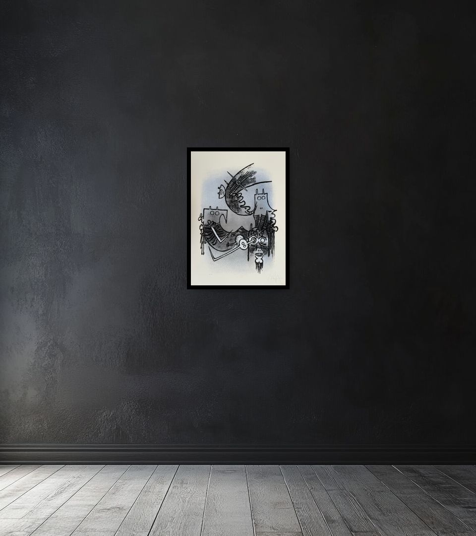 Print Le feu vert on dark wall