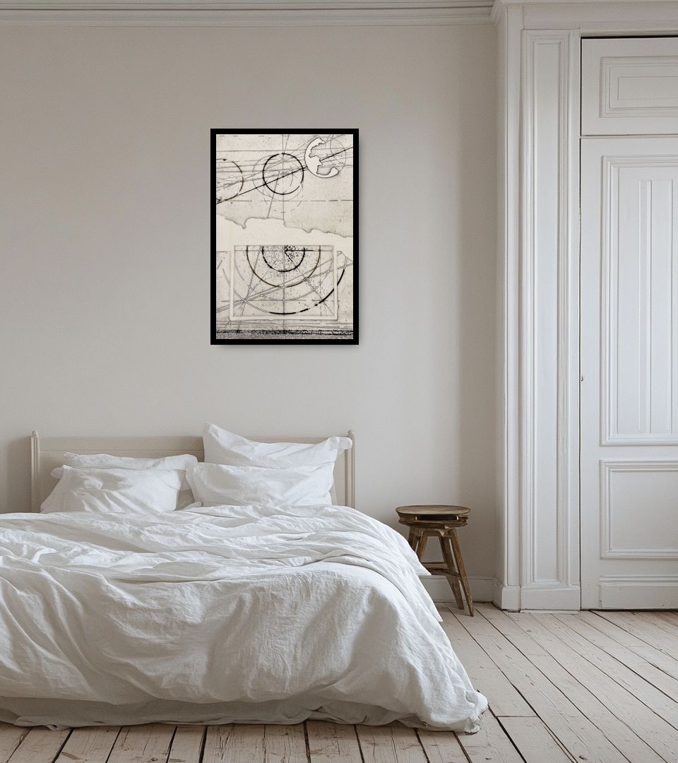 Print Senza Titolo in light bedroom