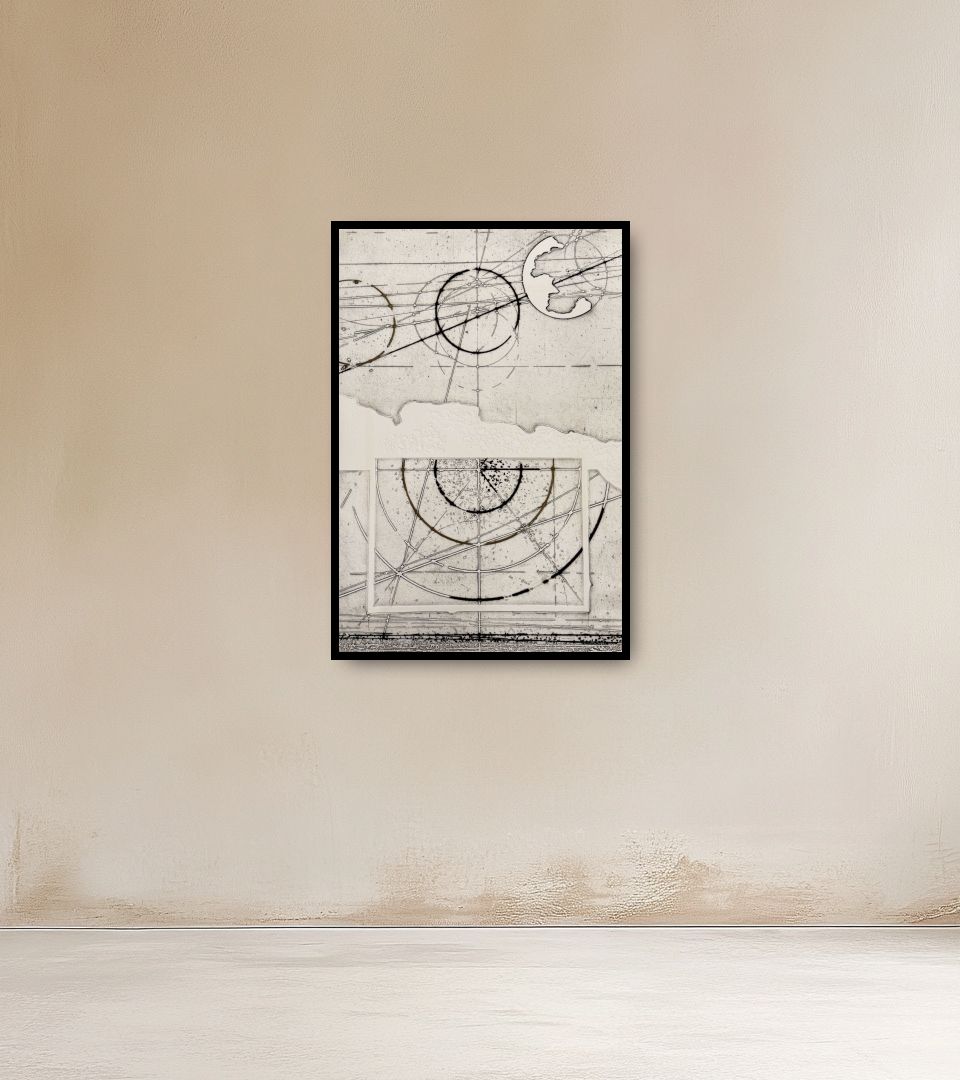 Print Senza Titolo on warm wall