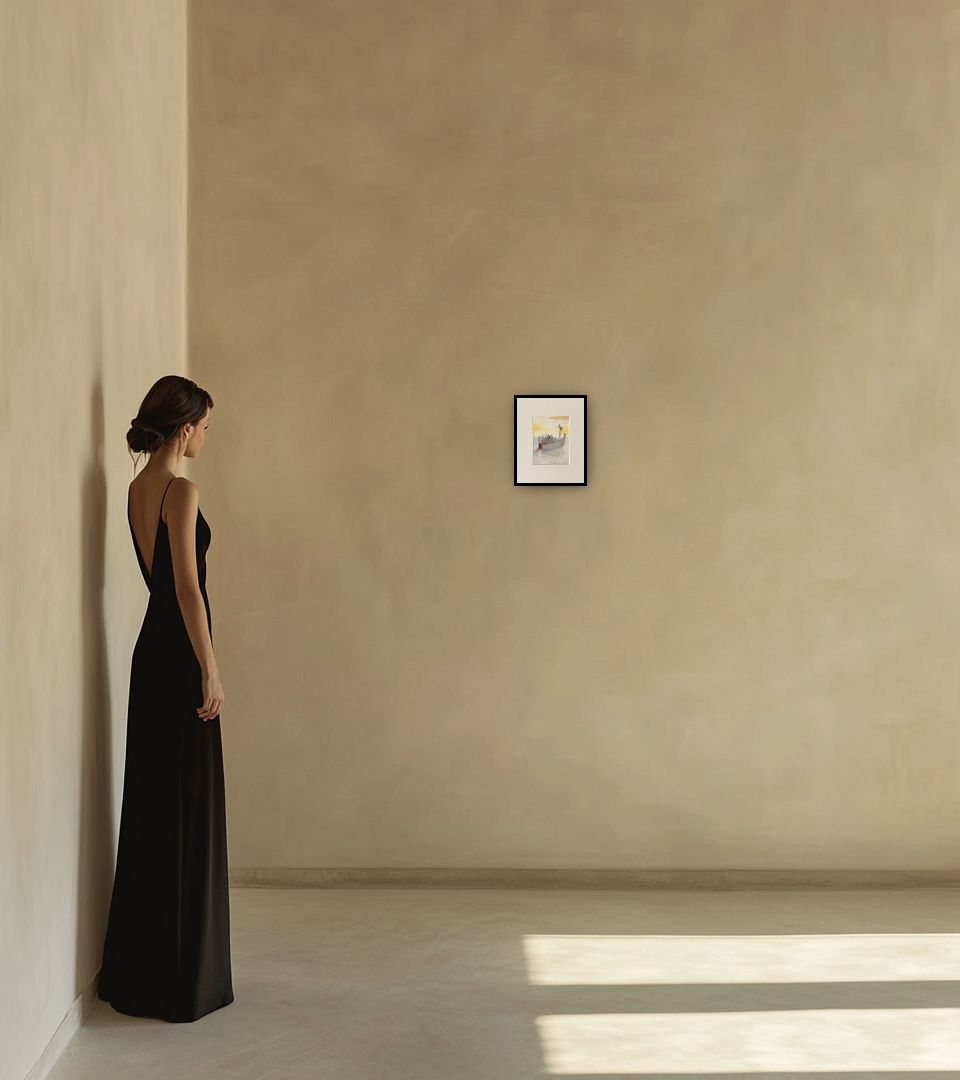 Print Artworks from Divine Comedy (After) in warm interior next to a lady