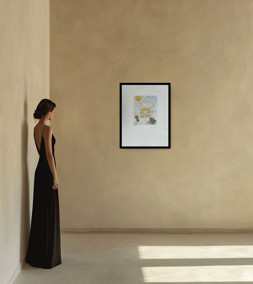 Print Cheval Royal in warm interior next to a lady