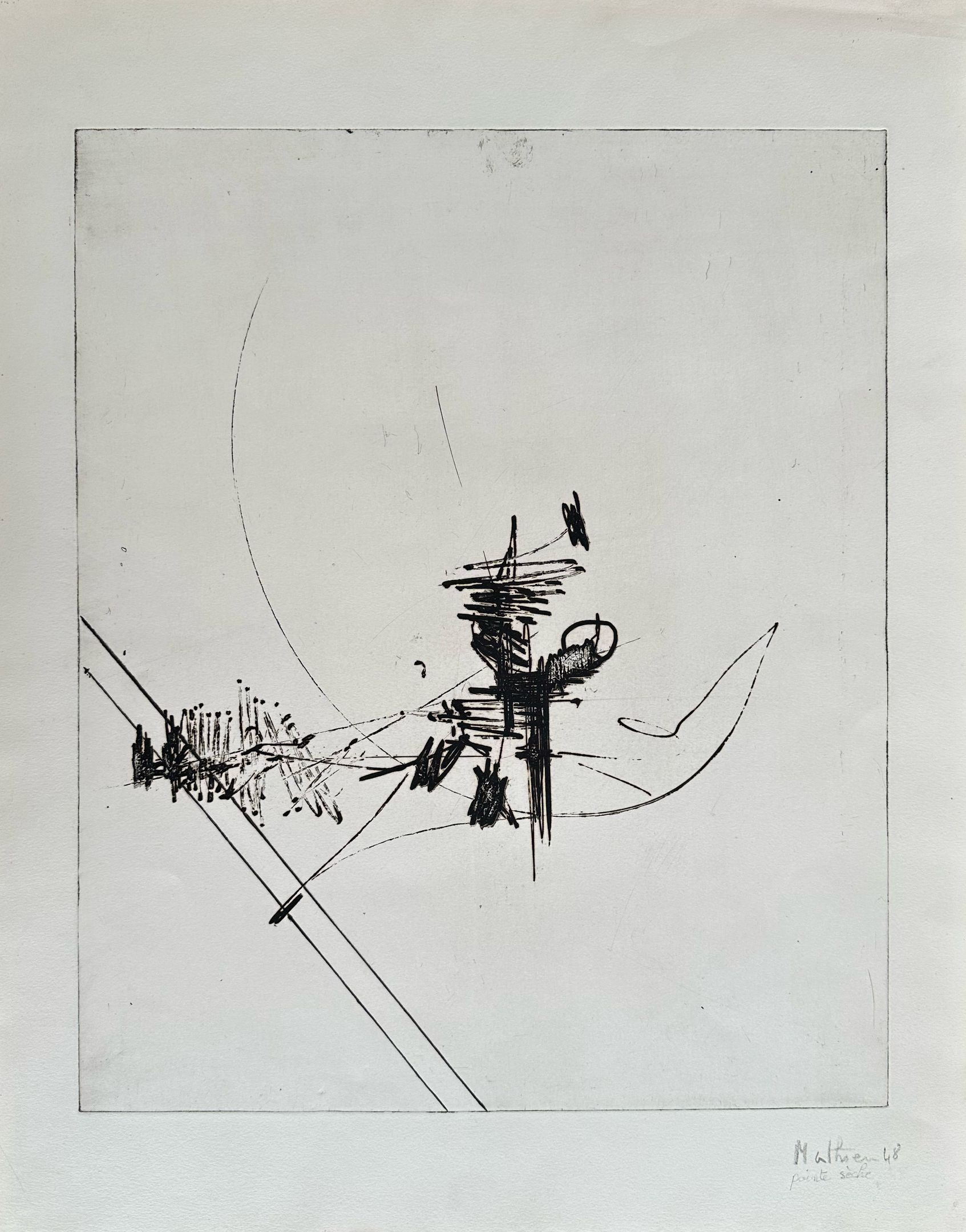 Georges Mathieu - Abstract composition (1948)