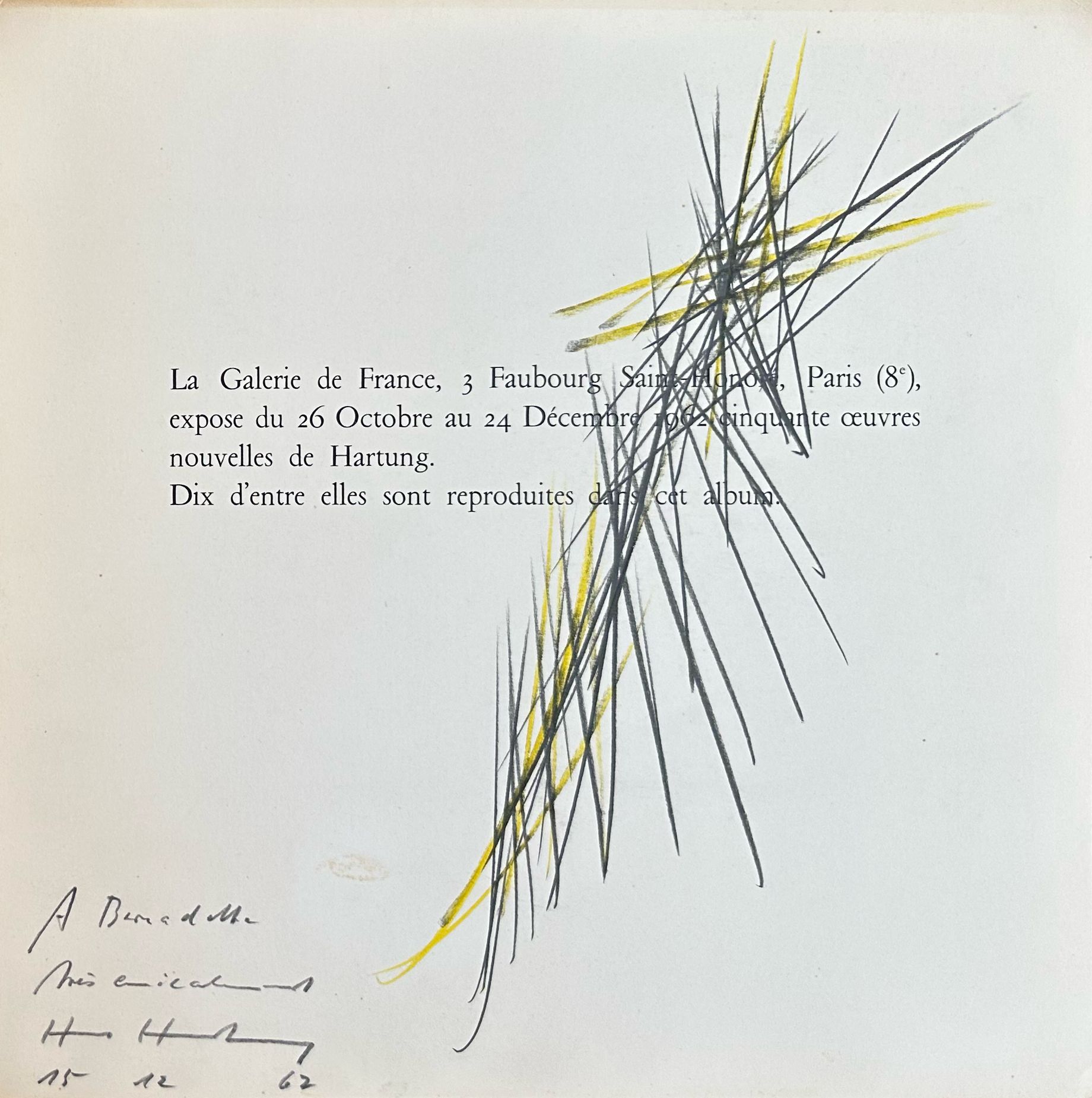 Hans Hartung - Untitled (1962)