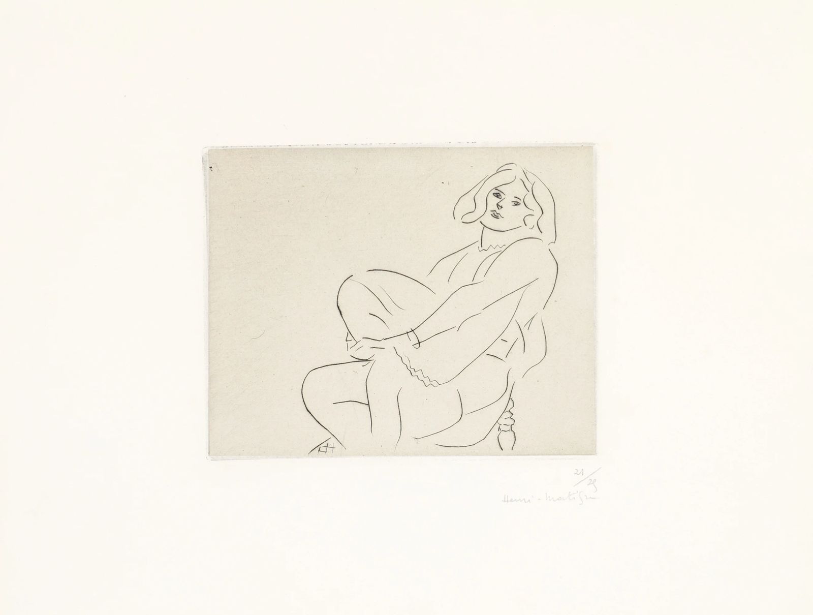 Henri Matisse - Jeune femme enserrant son genou gauche (1929)