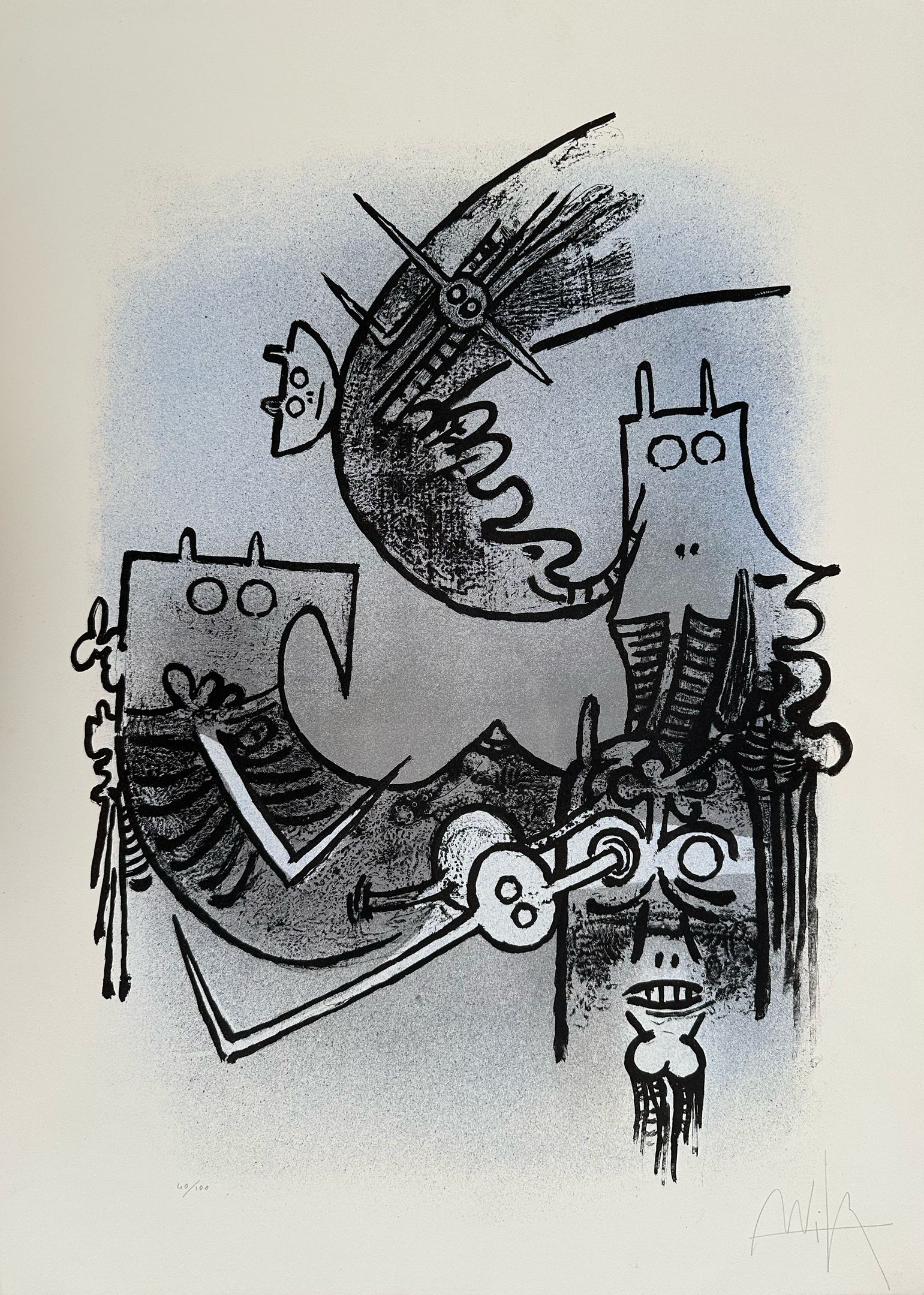 Wifredo Lam - Le feu vert (1974)